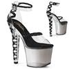 Pleaser - LOVESICK712T Sandale à bride à la cheville, Pole dance chaussures - Chaussures de pole dance - Transparent/Noir Product image